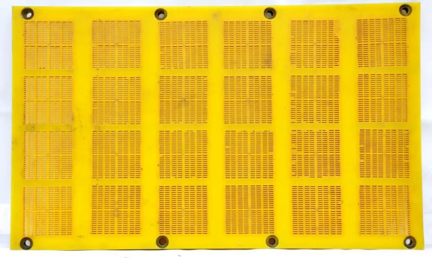 Dewatering screen panel with drainage profile